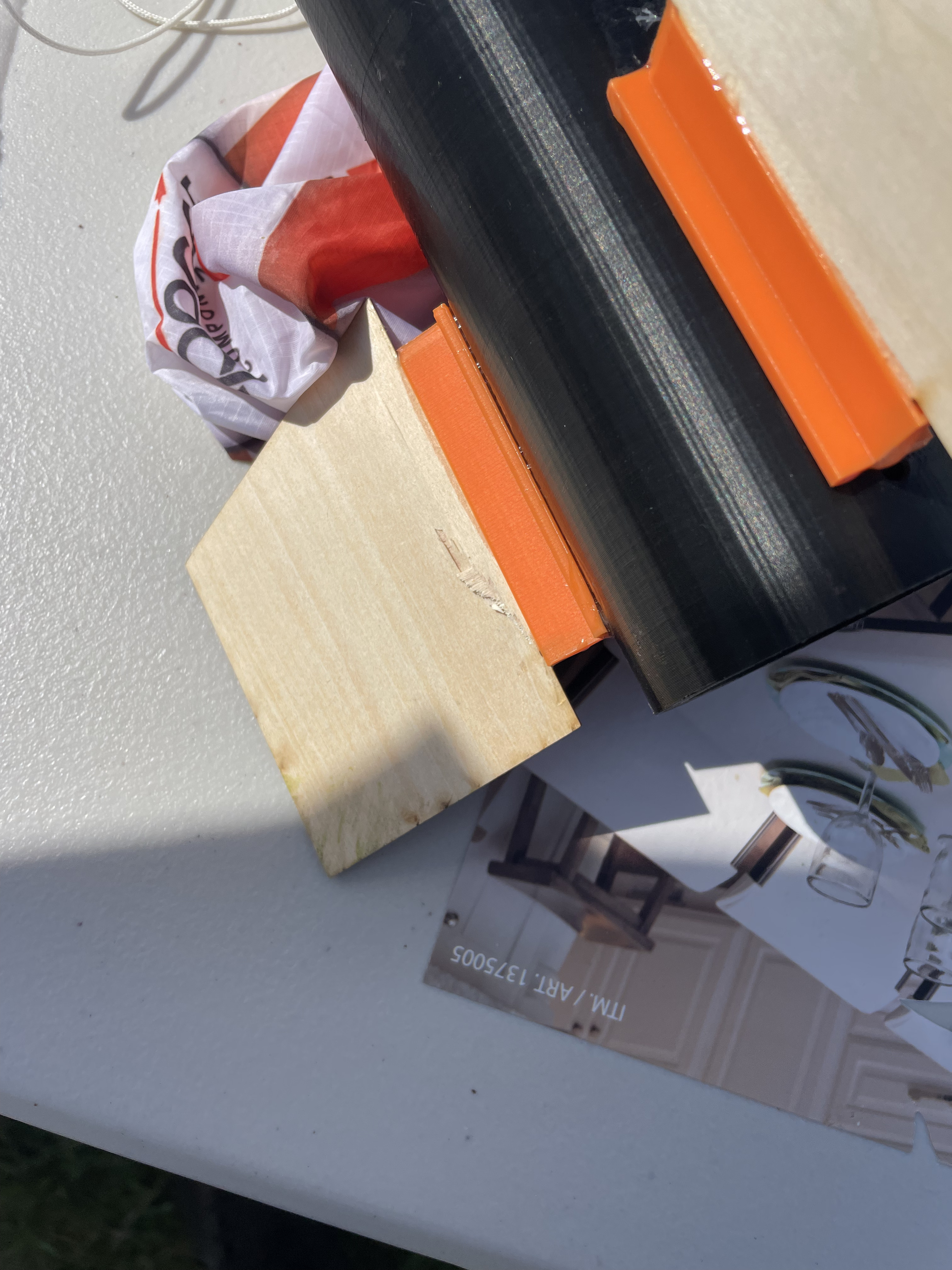 Rocket building components and materials on table